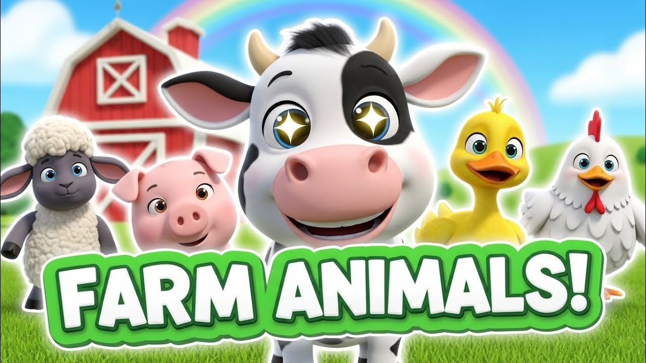 Farm Animal Song 🐄🐑 | Fun Kids Nursery Rhymes