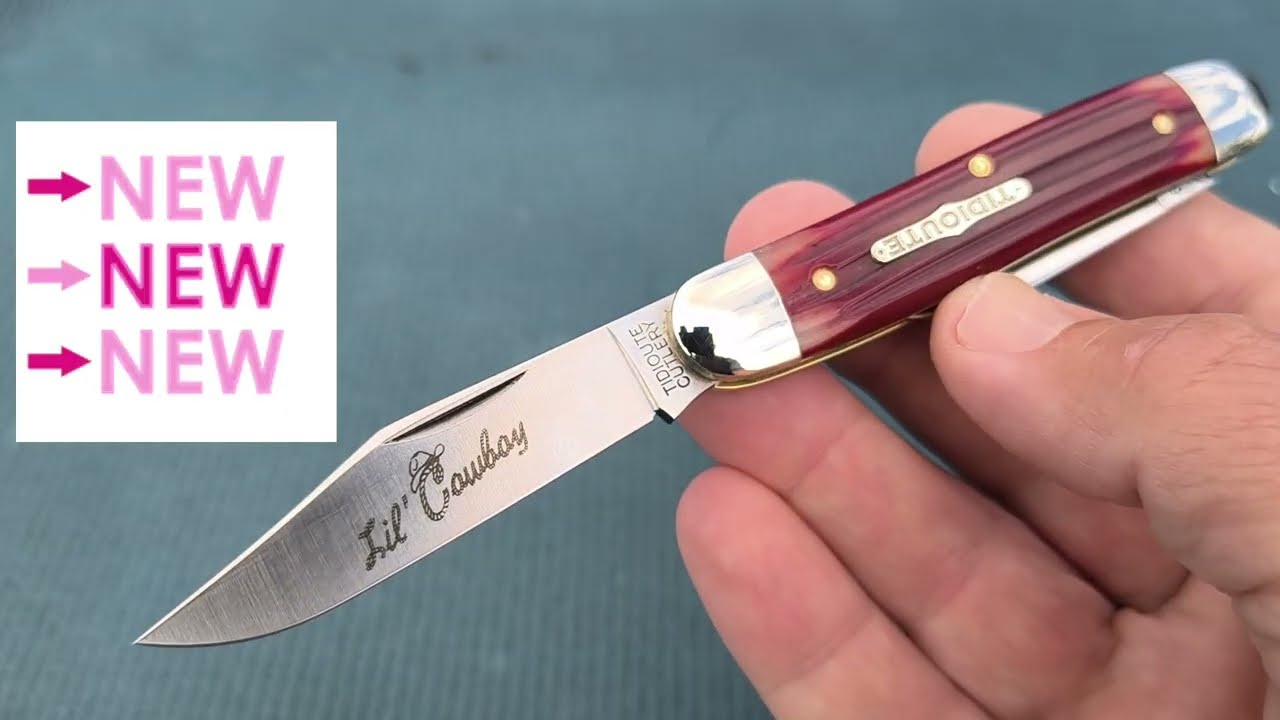 🎆НОВИНКА🎆 ~ Нож GEC Great Eastern Cutlery Tidioute 66 ‘Lil Cowboy Ruby Red Bone ~ С двумя лезвиям...