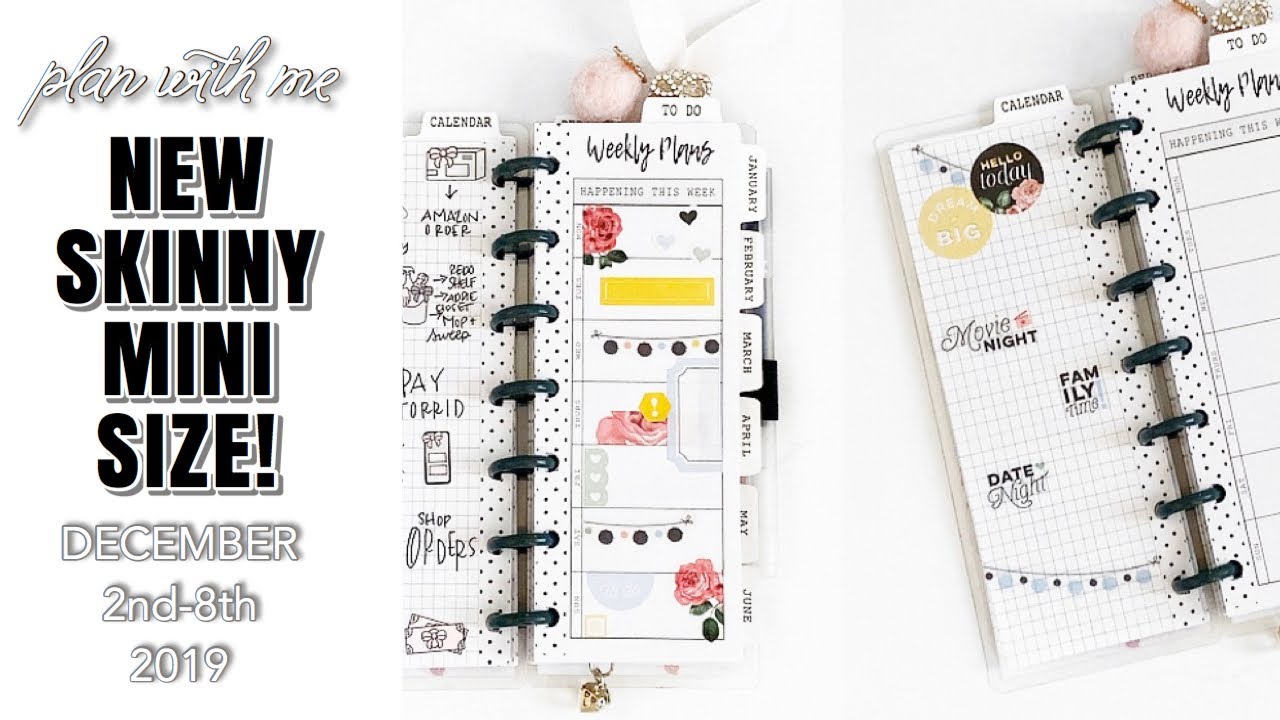 Plan With Me In NEW SKINNY MINI Size Planner! | At Home With Quita