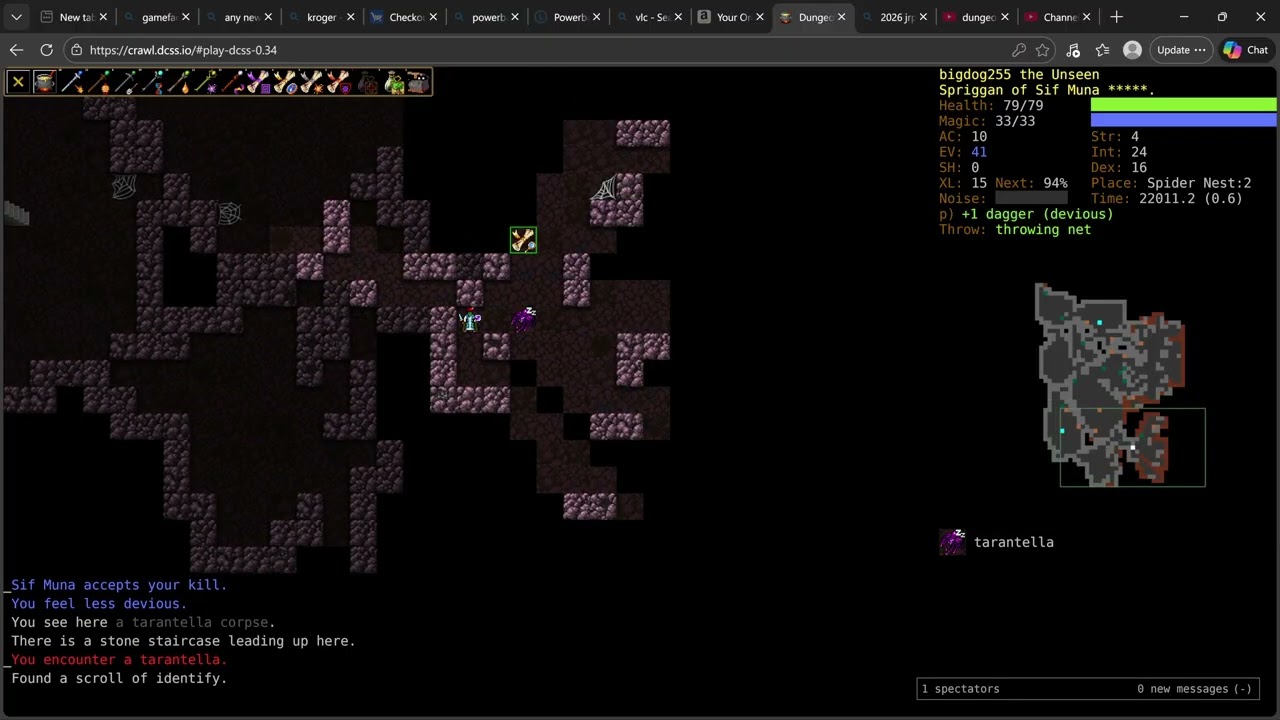 dungeon crawl stone soup sprigan spider