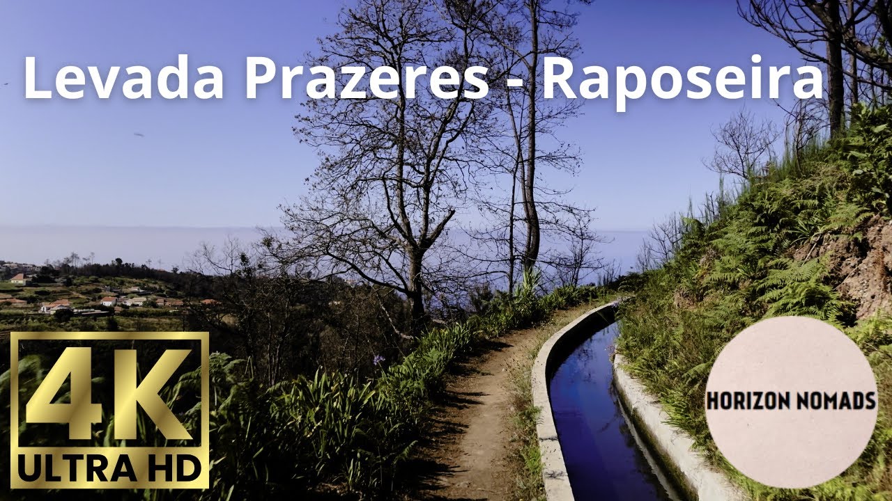 Walking Tour of Levada Prazeres - Raposeira. Madeira. 4K 60 fps