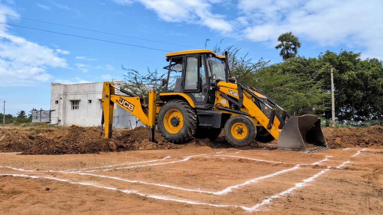 JCB 3DX BACKHOE digging a new house foundation #jcb #3dx #backhoe