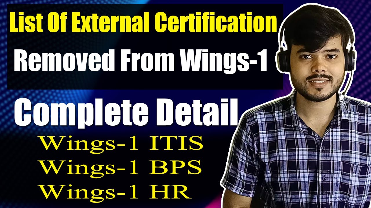 TCS Elevate Wings1 removed certification | wings1 IT/ITIS | wings1 bps | Wings1 HR |