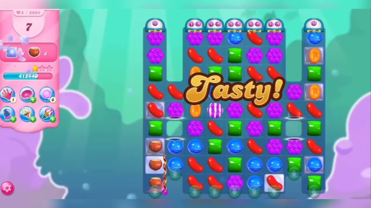 Candy Crush Saga Level 5998 - Complete Level Gameplay