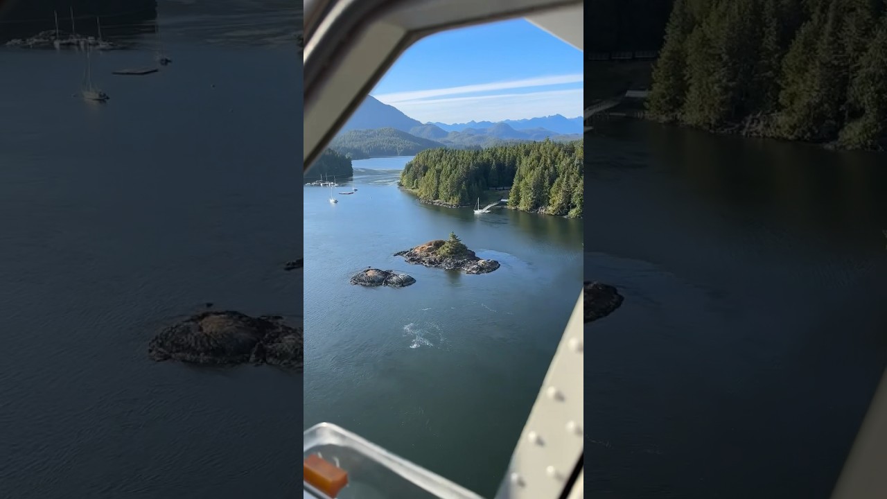 Flying over Tofino, Vancouver Island