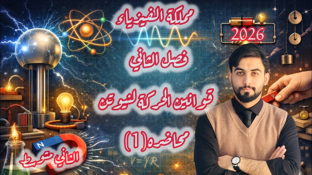 فيزياء الثاني متوسط/ فصل الثاني/ منهج 2026/ درس الاول/ قوانين الحركة لنيوتن