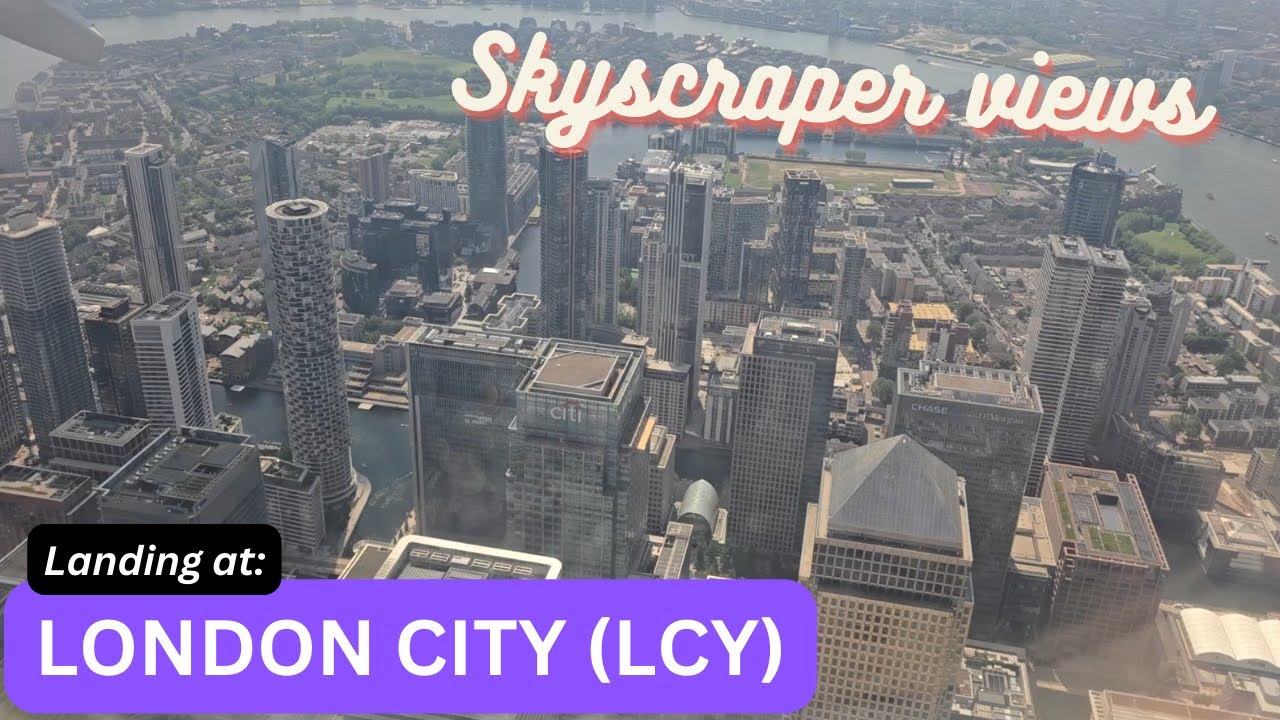 Landing at London City Airport (LCY) Runway 09. From Tilbury to Airport via turn at London Bridge