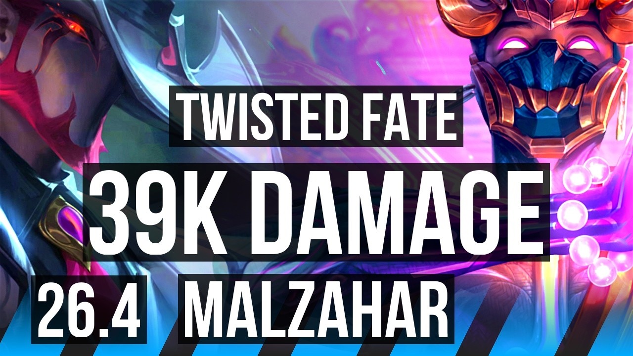 TWISTED FATE vs MALZAHAR (MID) | 39K damage | KR Master | 26.4