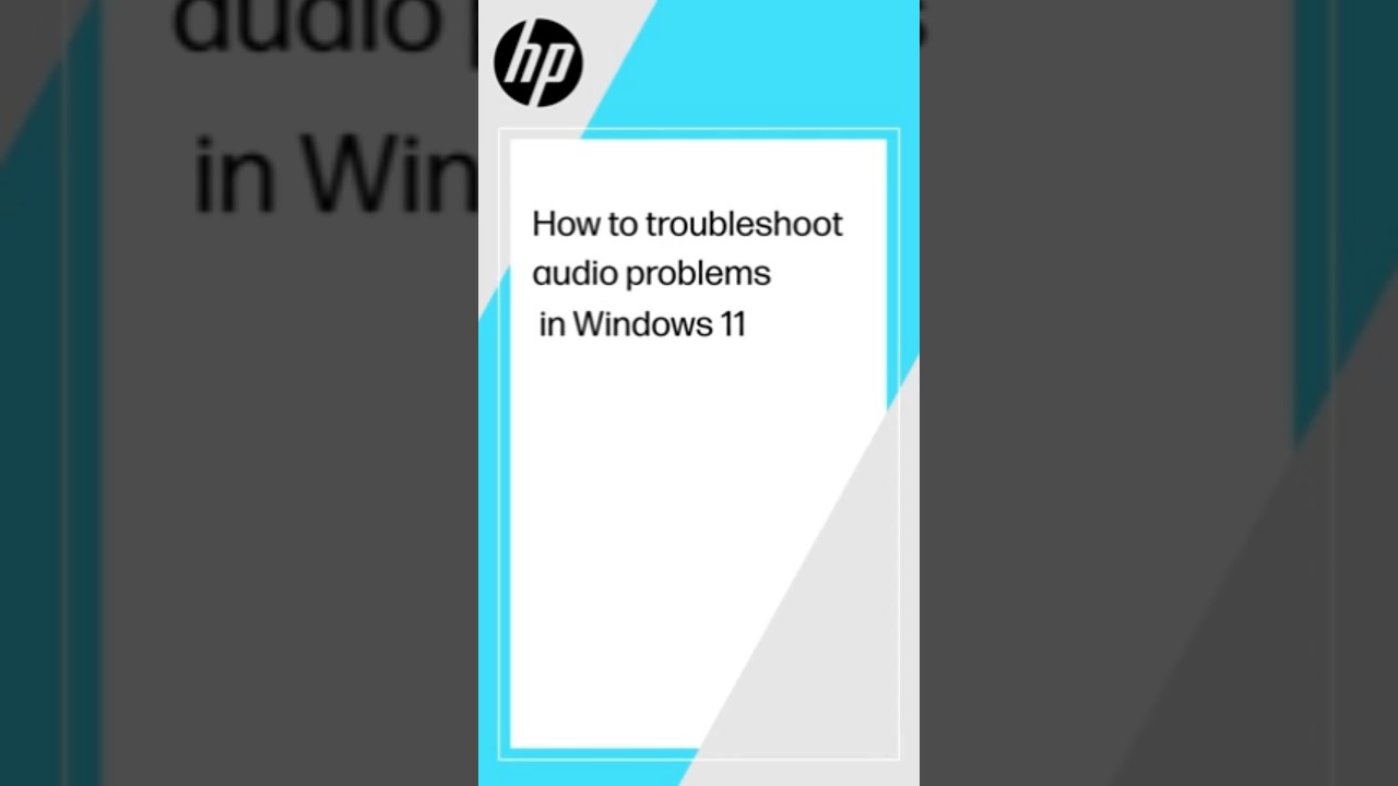 No sound in Windows? How to troubleshoot Audio Problems in Windows 11 #shorts