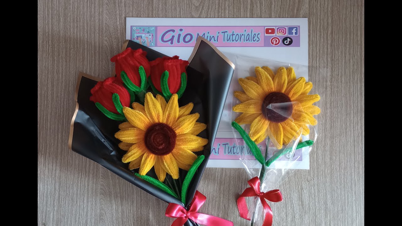 como hacer un girasol con limpiapipas Paso a Paso #diy #tutorial #manualidades