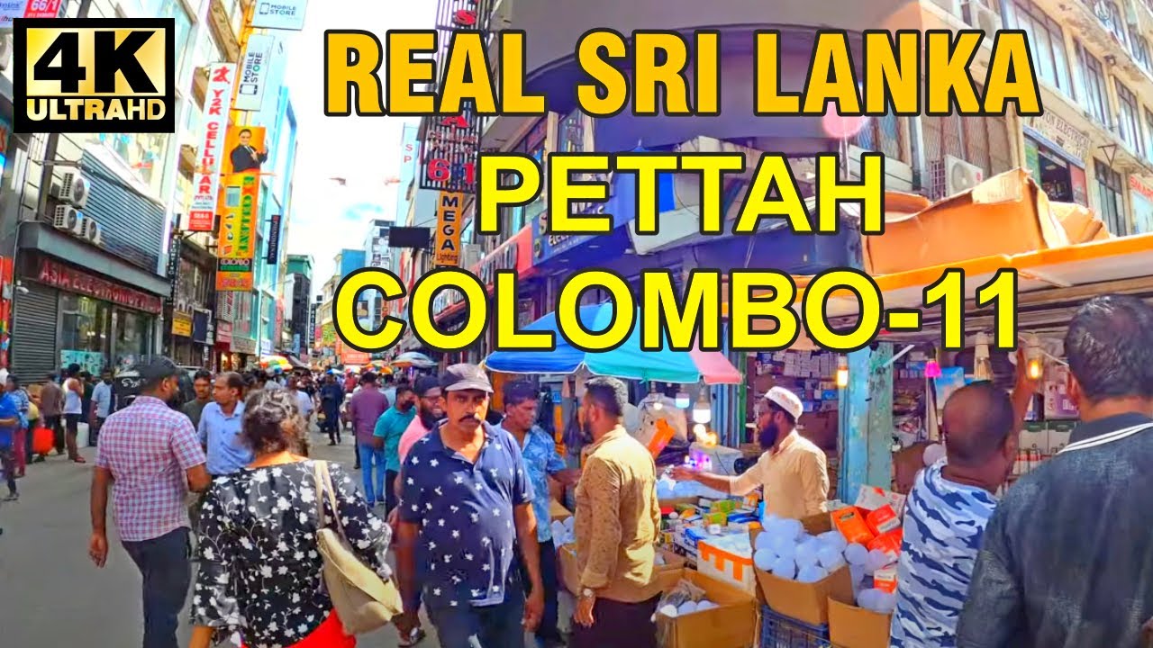COLOMBO-11 Pettah Market - Walking in Sri Lanka  - 4K 60FPS HDR, Street Sounds, ASMR, No Talk