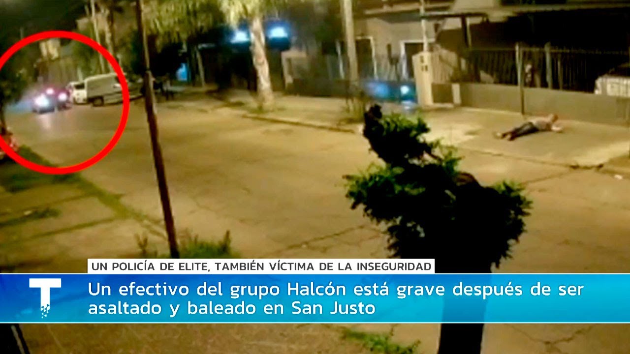 Un policía del Grupo Halcón fue baleado por 5 delincuentes en San Justo