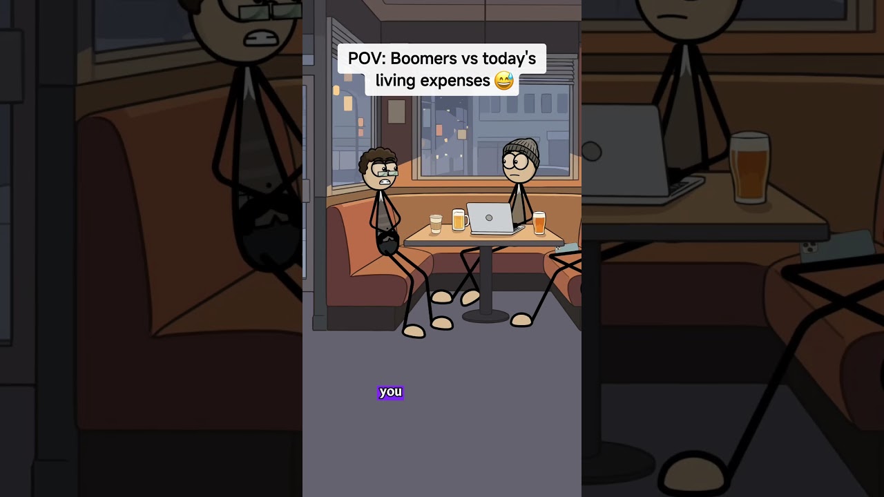 POV: Boomers vs today&rsquo;s living expenses 😅  #animation #costofliving #usalife🇺🇸 #inflation #fyp
