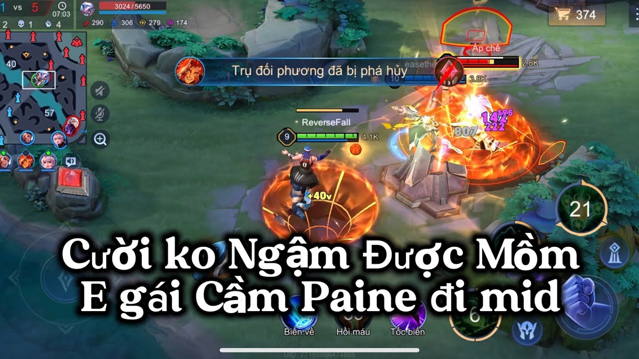 Hãy cảm nhận nỗi đau của E gái Paine Cùng Team Toàn Setlove Còn bị chốt đơn ko được chơi | Liên Quân