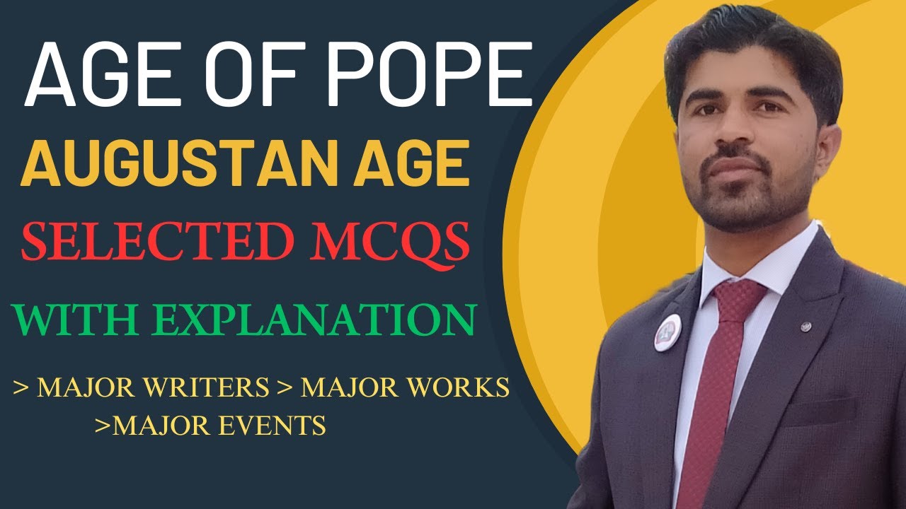 Augustan Age Mcqs Age of Pope Mcqs #16thTo20thCenturyEnglishLiterature #englishlecturer #english
