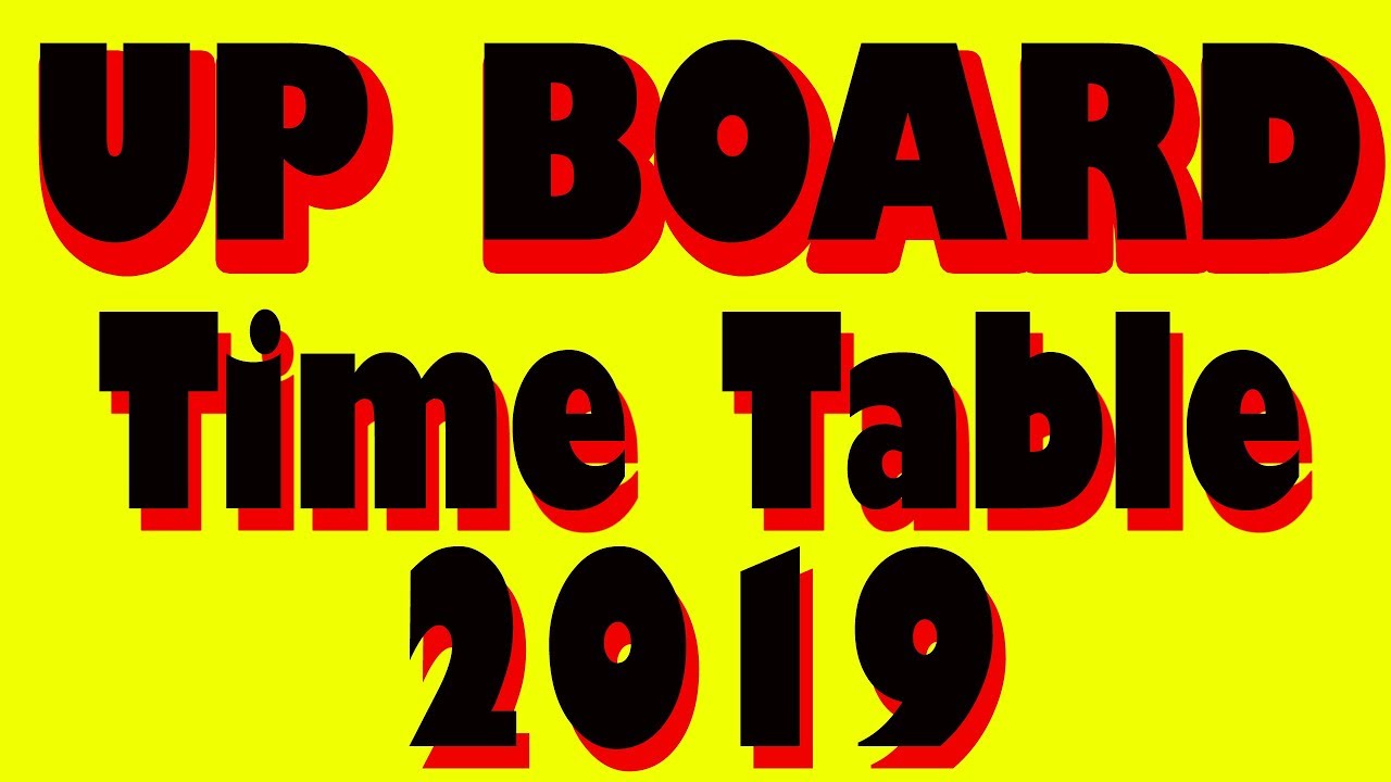 UPMSP | UP Board Time Table | High School | Inter Download 2019