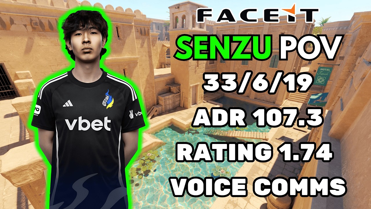 Senzu POV + VOICE COMMS (33/6/19) ADR 107.3 RATING 1.74 CS2 FACEIT EU - February 24th 2026