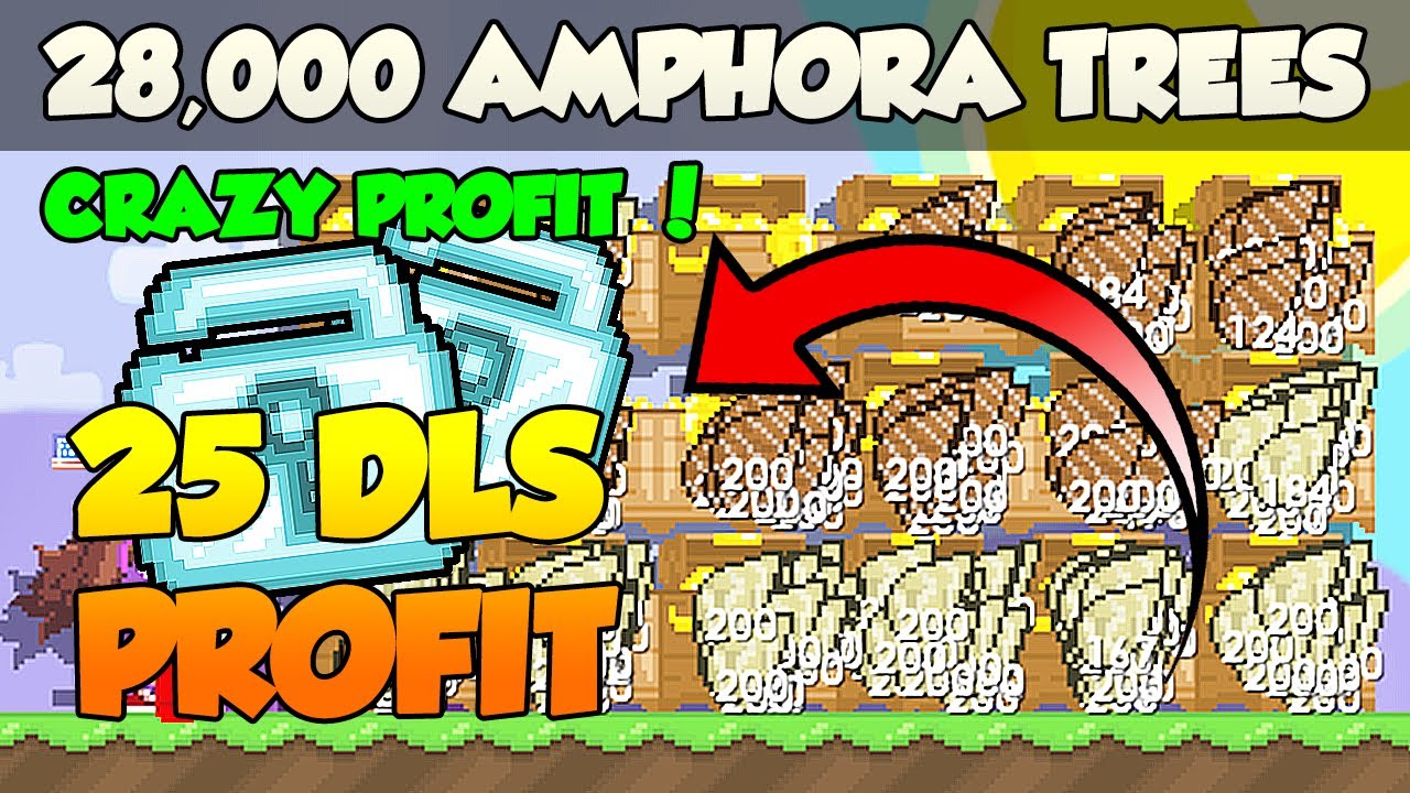HARVESTING 28,000 AMPHORA TREES (EASY MASSING PROJECT PROFIT !) - GROWTOPIA PROFIT 2021