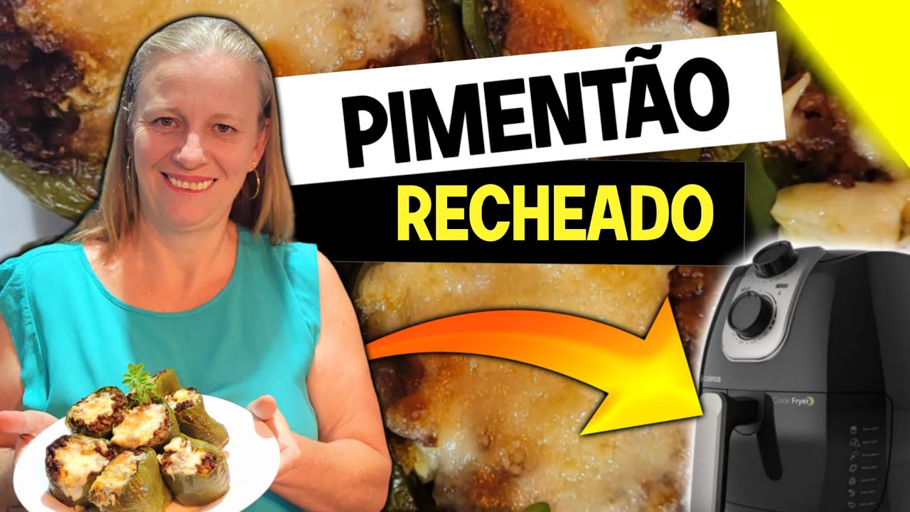 Pimentão Recheado com Carne Moída na Airfryer