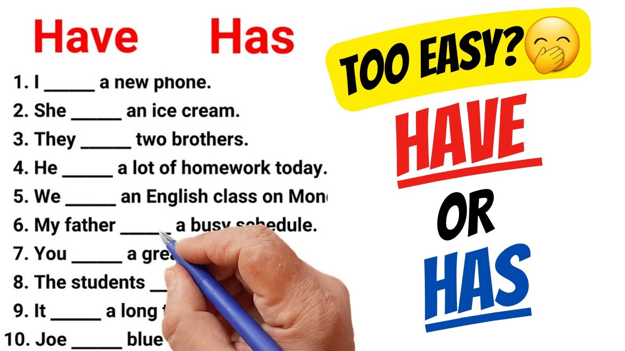 Learn English | Have and Has tips | English Grammar Exercise ⁉✍