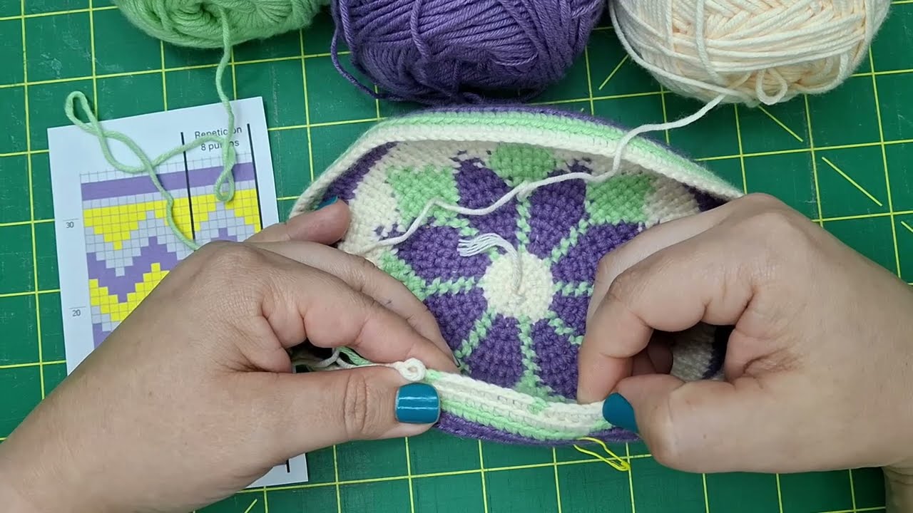 Mochila pequeña. Parte 2 - Video 1. Tapestry crochet con estilo Wayuu
