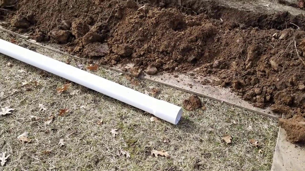 Installation of New Sump Pump Discharge Line in Washington Twp., Michigan