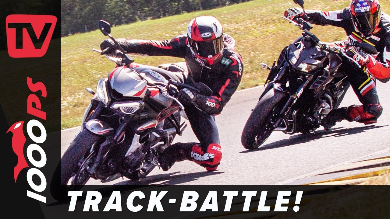 Dreizylinder Test! England vs. Japan | Yamaha MT-09 mit WP Fahrwerk vs. Triumph Street Triple R 2020
