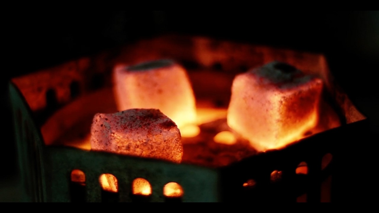 3 Hours Glowing Charcoal Fire | Cozy Brazier Ambience for Sleep | No Music