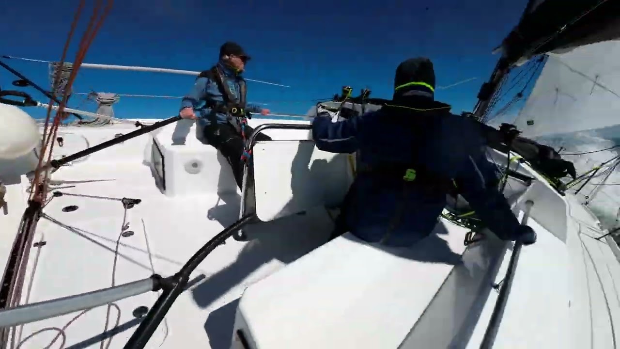 Pogo 36 fast surfing in good breeze from Bari to Malta 2025-10