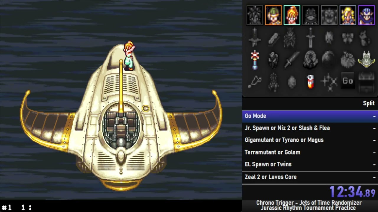 Chrono Trigger Jets of Time Rando - Jurassic Rhythm Tourney Practice (1:37:49; Girl Squad)