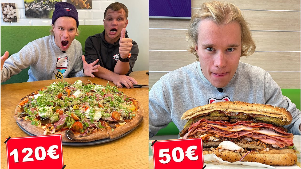 Syödään pikaruokia kaikilla täytteillä kylähullun kanssa!
