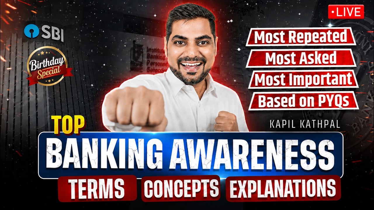 MOST IMPORTANT Banking Awareness 2026 🔥 | All Terms, Concepts & PYQs | Kapil Kathpal