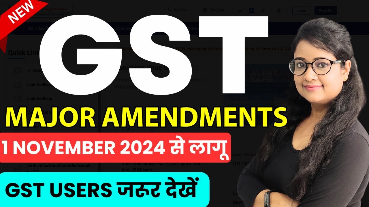 New & Important GST Changes applicable from 1 November 2024