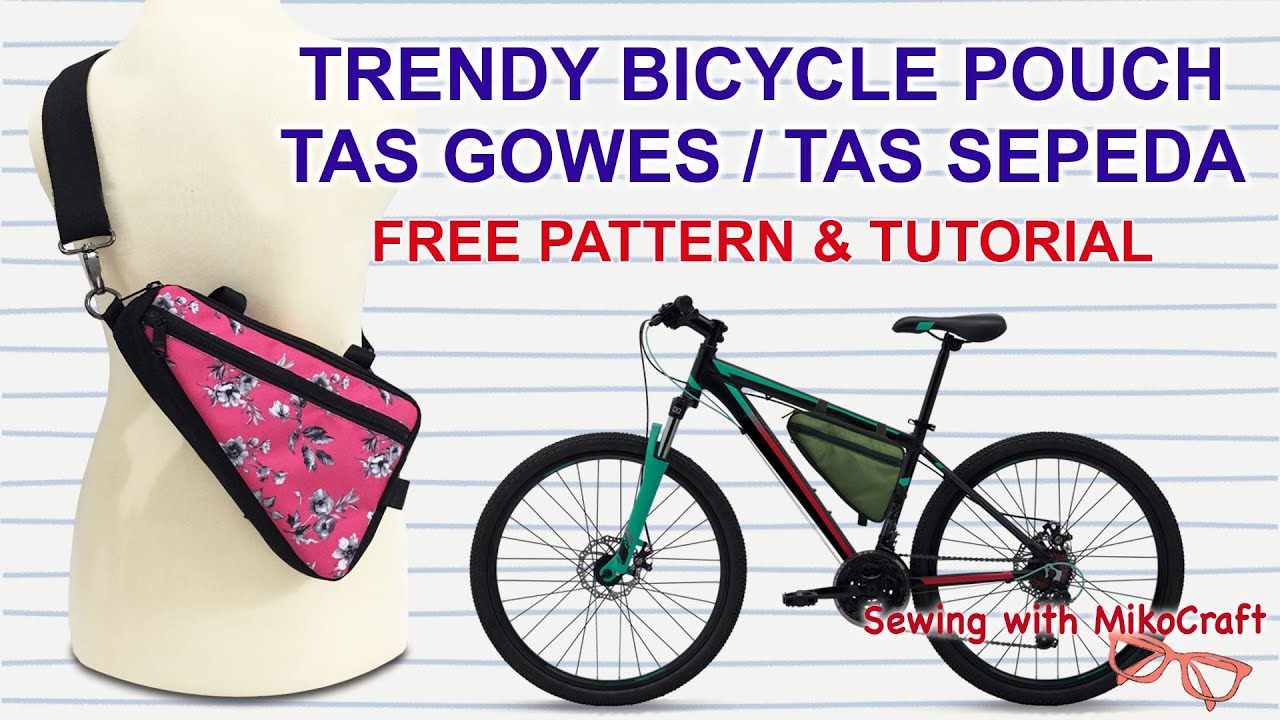 Tutorial Tas Gowes / Sepeda Handmade - Bicycle Pouch DIY - Bisa Dipakai Jadi Tas Selempang