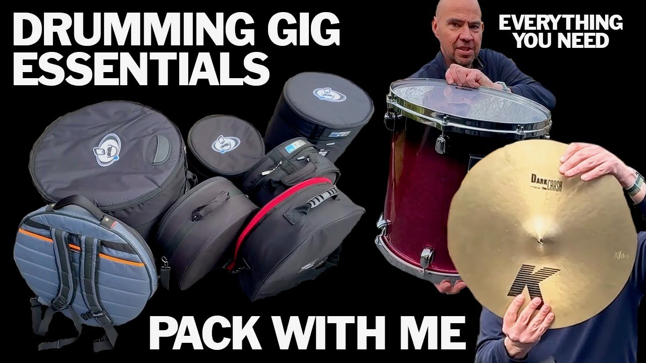 Drumming Gig Essentials - equipment run-through : PACK WITH ME