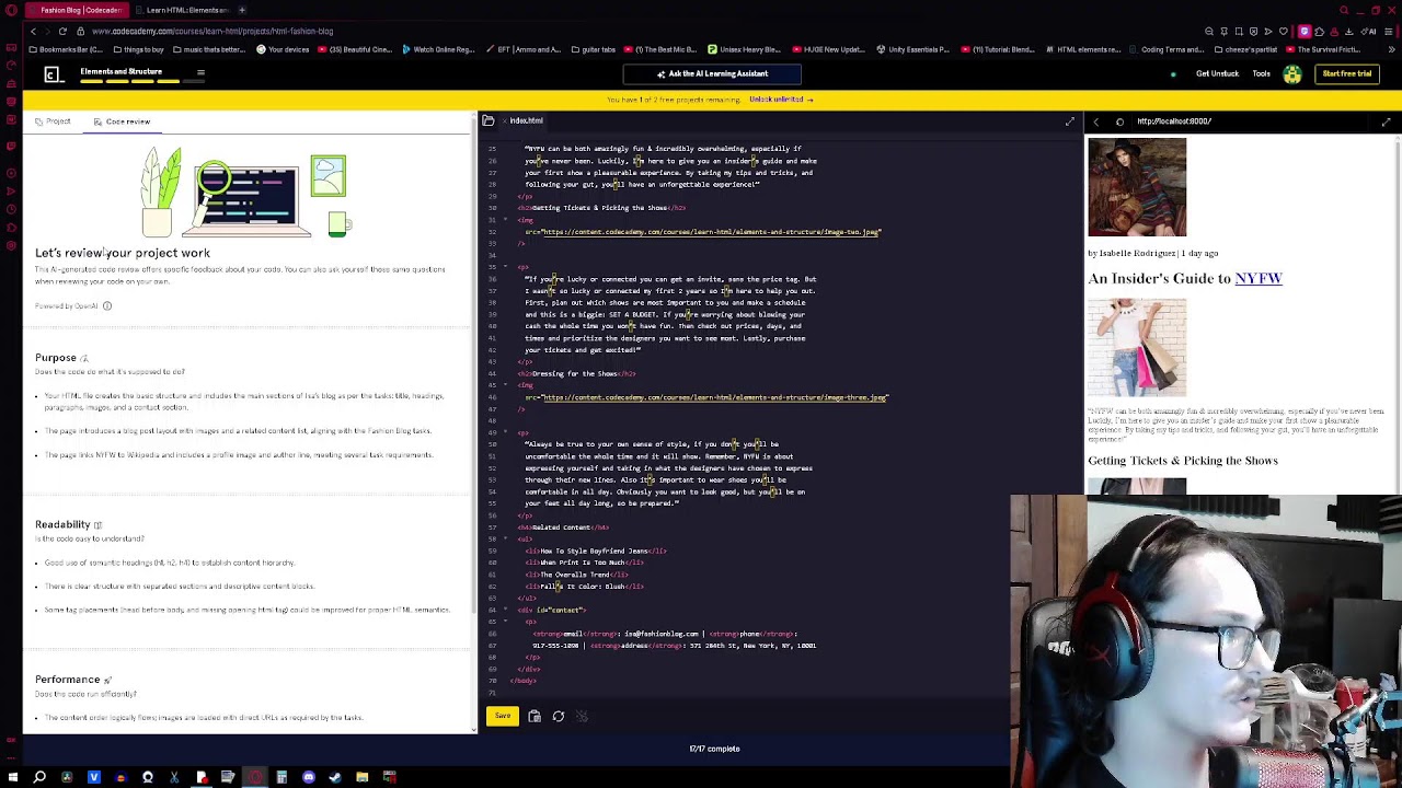 Day 1 of learning to Code on Code Academy