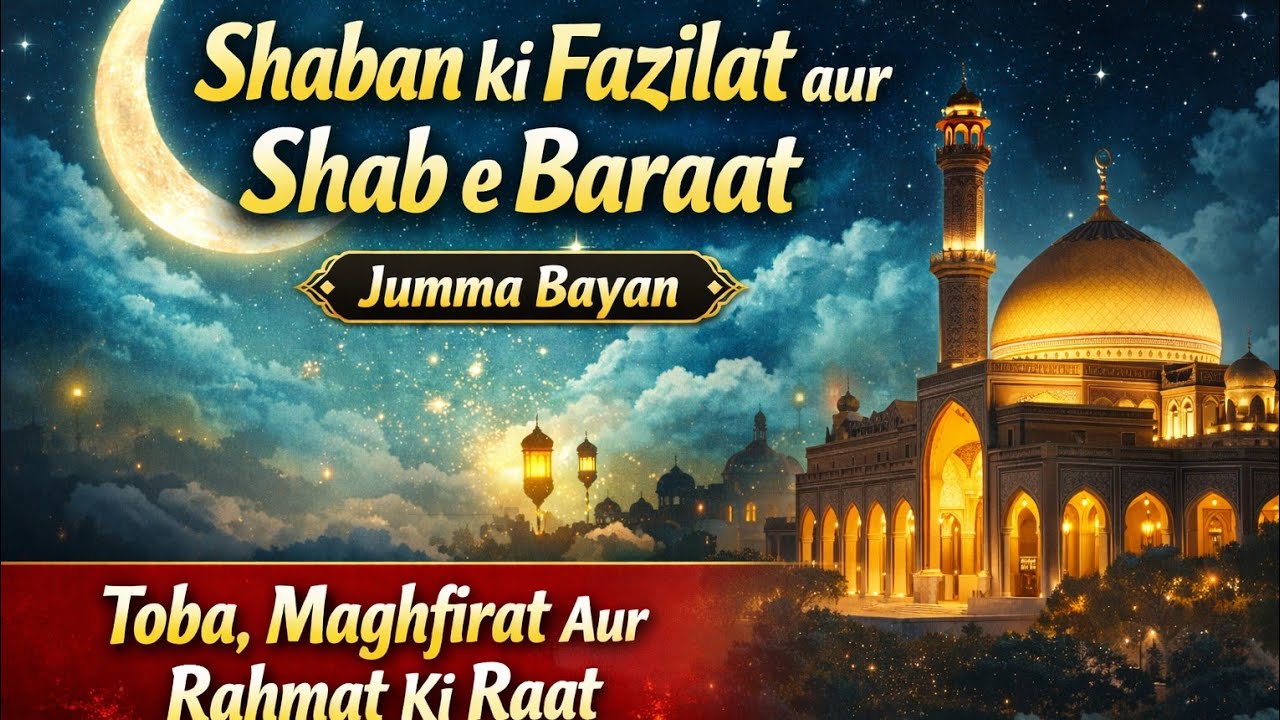 شعبانُ المعظم کی فضیلت و اہمیت اور شبِ برات | جمعہ بیان | مکمل اصلاحی خطاب
