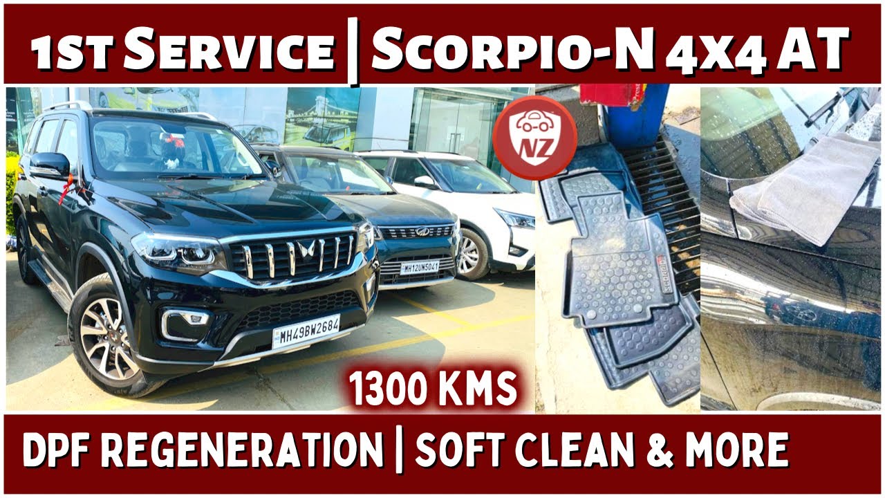 1st Service - Scorpio N 4x4 AT | Unnati Mahindra Service Center | Detailed Service Review @1300 kms