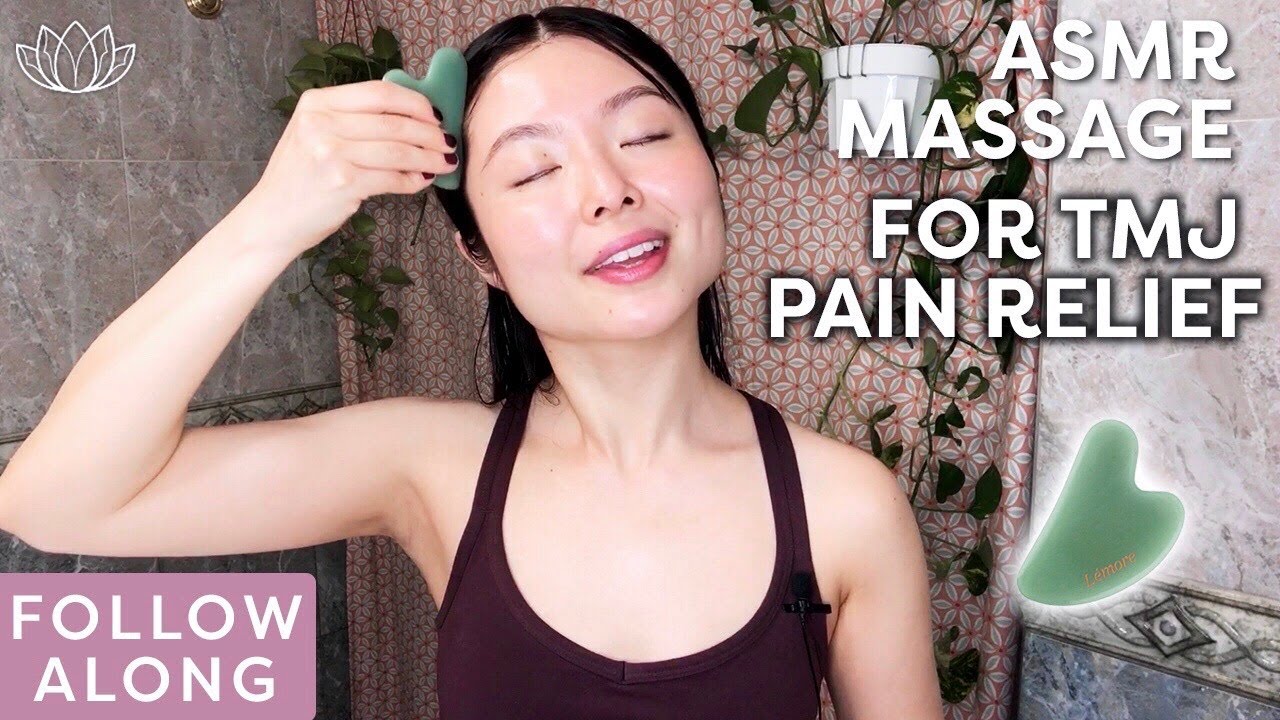 ASMR MASSAGE FOR TMJ PAIN RELIEF [Gua Sha & Acupressure Technique] ♡ Lémore ♡