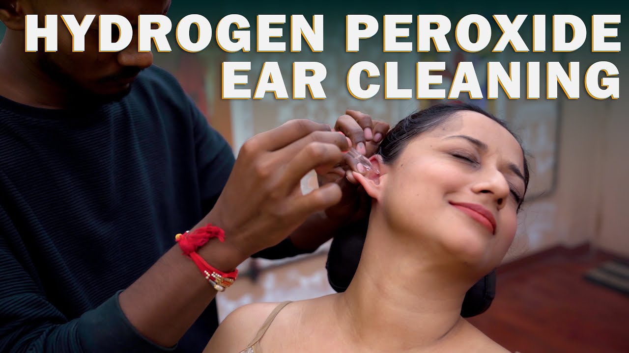 Hydrogen Peroxide Ear Cleaning and Massage ASMR Indian Massage