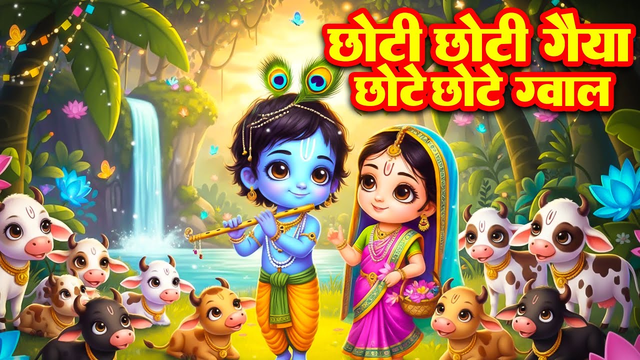 छोटी छोटी गैया छोटे छोटे ग्वाल - Choti Choti Gaiya | Hindi Nursery Rhymes | 