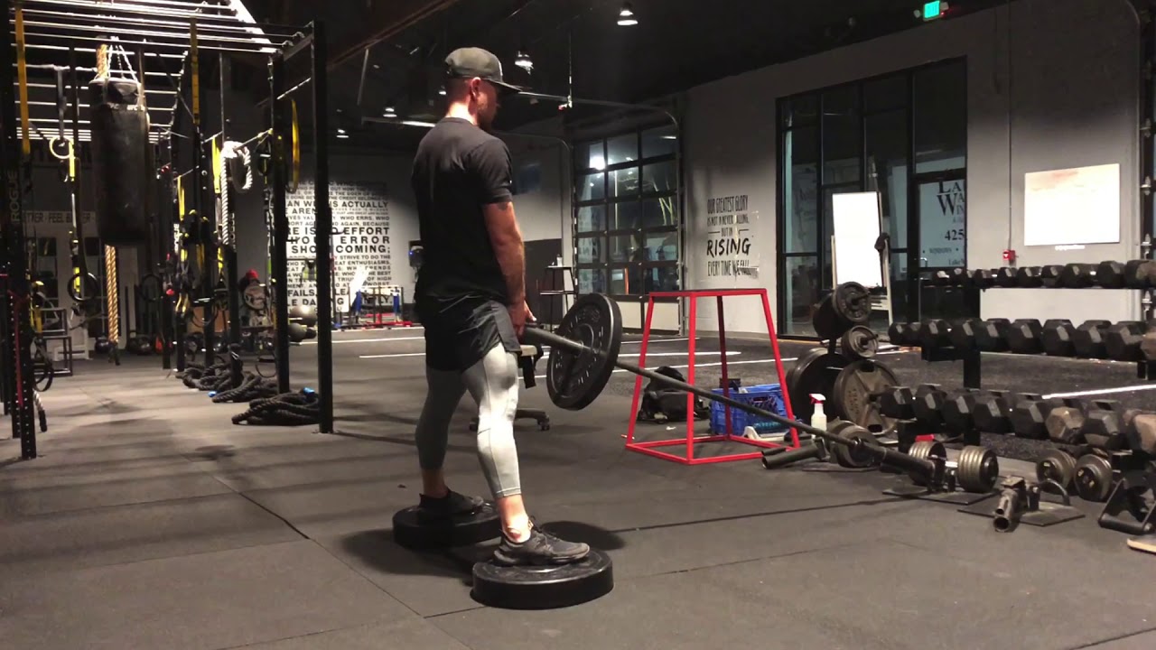 Elevated Landmine Sumo Squat