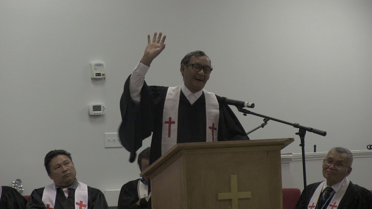 Karen pastor preaching Rev  Tha Du 2018