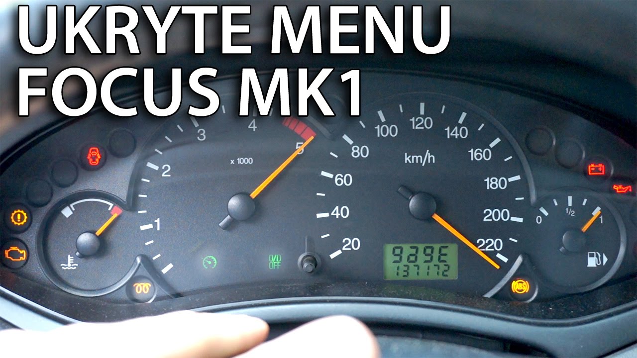 Ukryte menu serwisowe zegarów Ford Focus MK1 (test mode, tryb serwisowy)