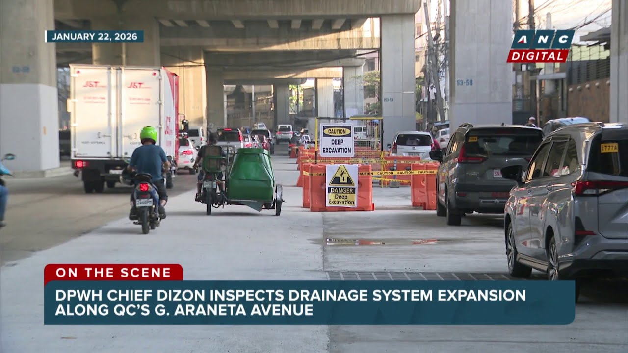 Dizon: Drainage system expansion along G. Araneta Avenue expected to be completed by February | ANC
