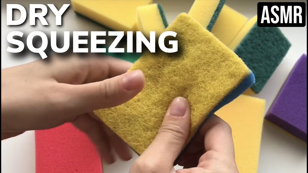 ASMR SPONGES | Dry squeezing new sponges | Sponge sounds