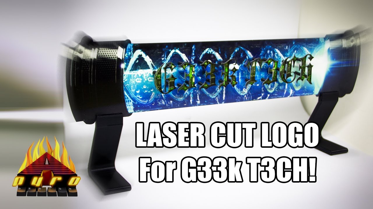 G33k T3CH Logo brought to life with a 500w fiber laser!
