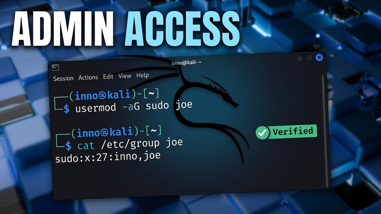 Учебное пособие по Kali Linux: Как предоставить пользователю права администратора (sudo).