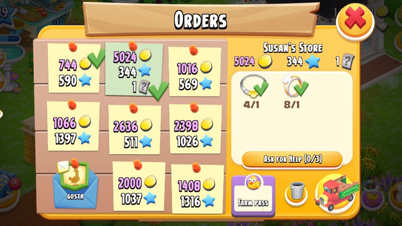 Truck Order 5024 Coins | Hay Day Gameplay | Level 89 🍥