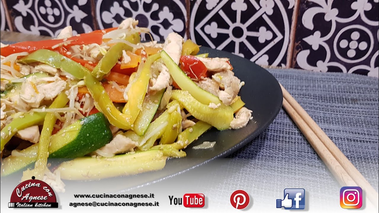 Cucina con Agnese - 178. Wok di Pollo con Verdure - Chicken's Wok with Veggies